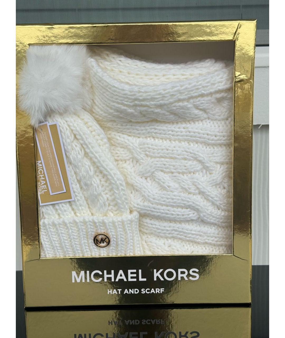 MICHAEL KORS Белая шапка, фото 3