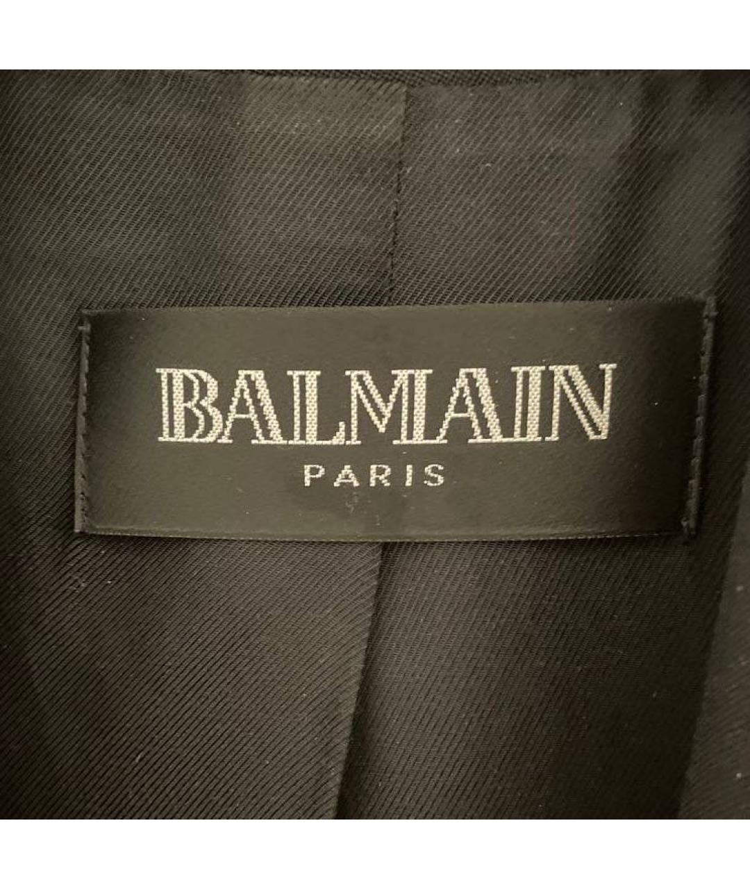 BALMAIN Черный шерстяной жакет/пиджак, фото 3