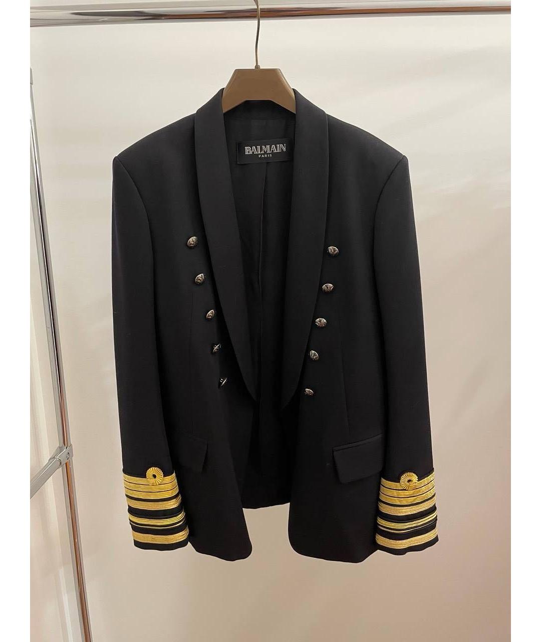 BALMAIN Черный шерстяной жакет/пиджак, фото 8