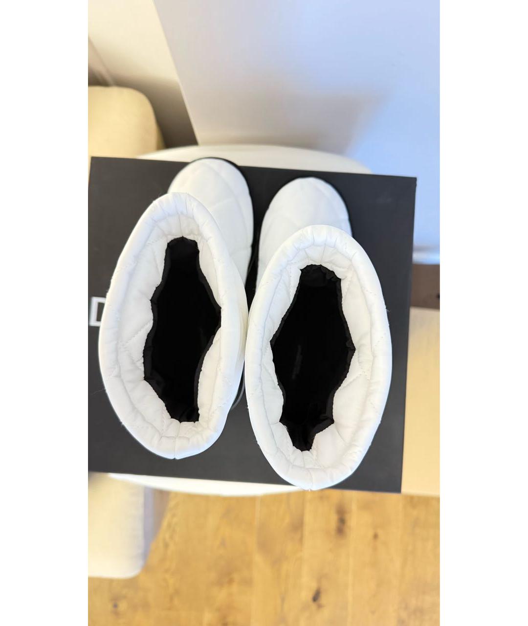 DOLCE&GABBANA Белые текстильные полусапоги, фото 3