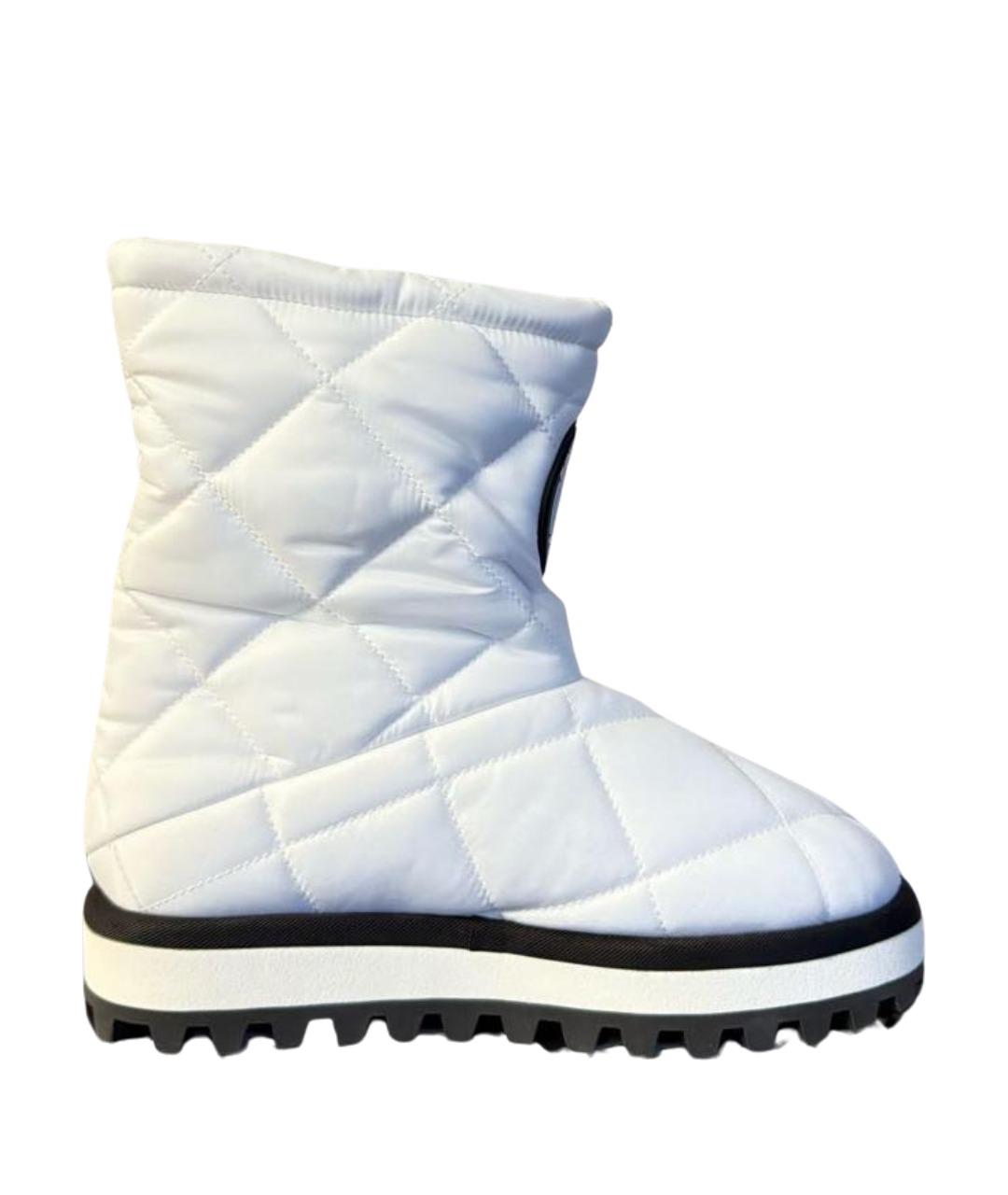 DOLCE&GABBANA Белые текстильные полусапоги, фото 1