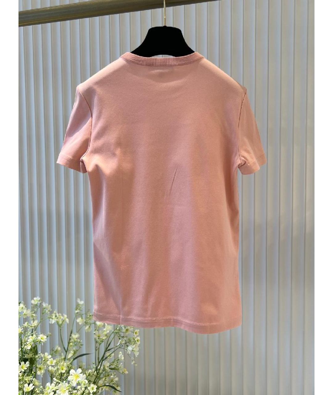 LORO PIANA Коралловая хлопковая футболка, фото 2