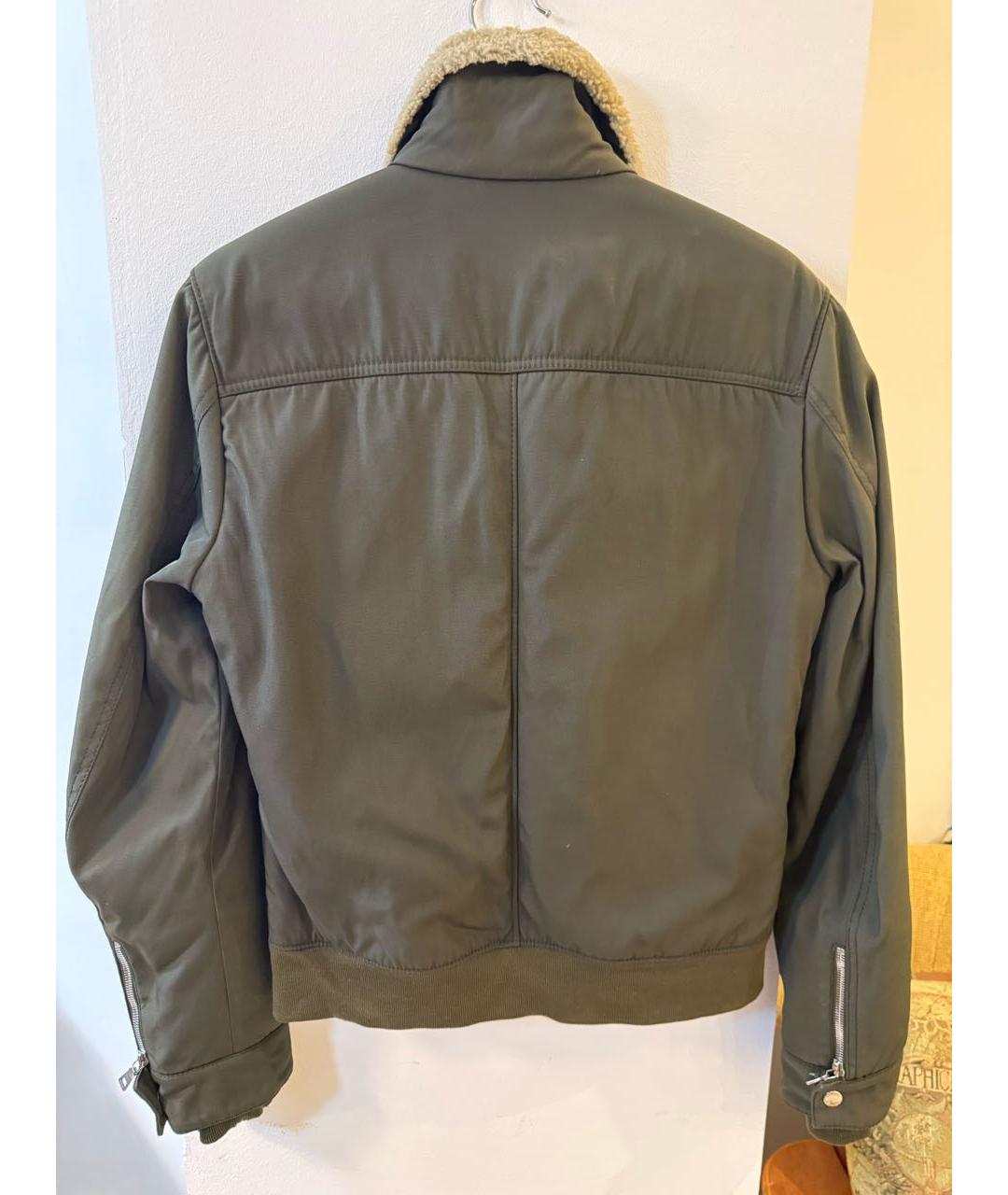 PRADA Хаки шерстяная дубленка/шуба, фото 2