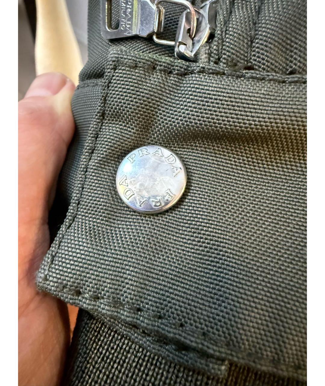 PRADA Хаки шерстяная дубленка/шуба, фото 5