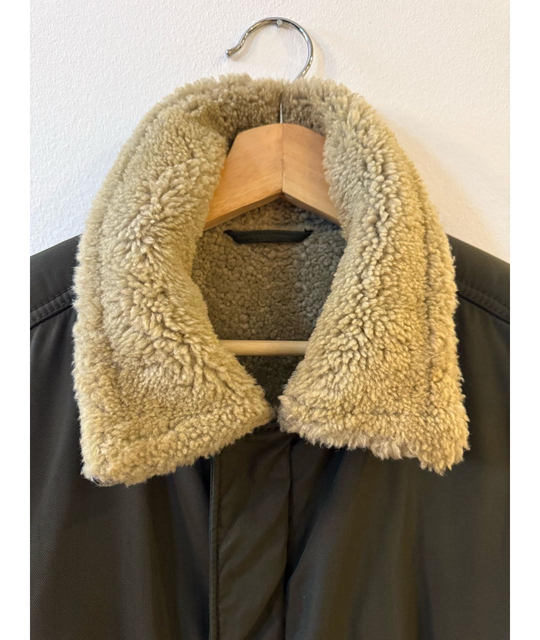 PRADA Хаки шерстяная дубленка/шуба, фото 4