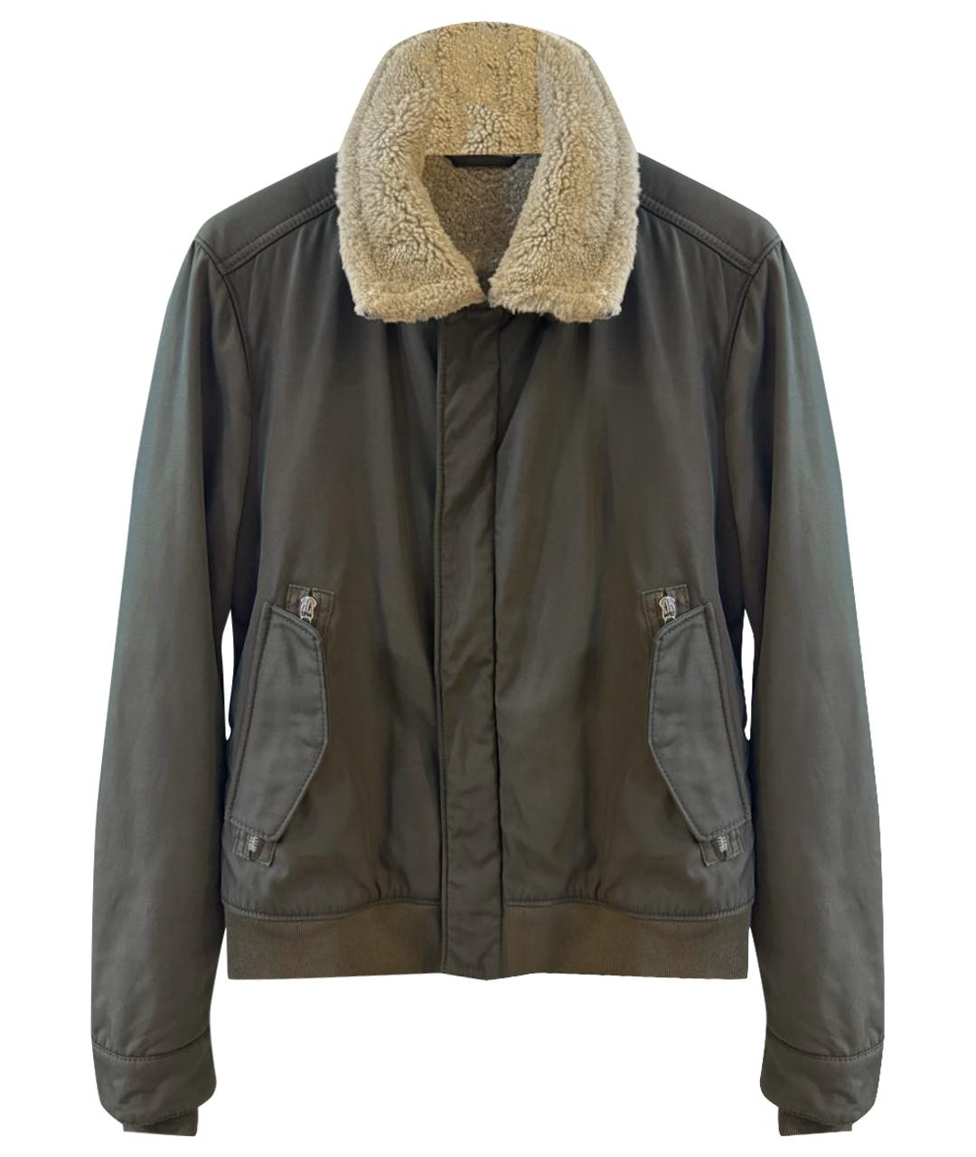 PRADA Хаки шерстяная дубленка/шуба, фото 1