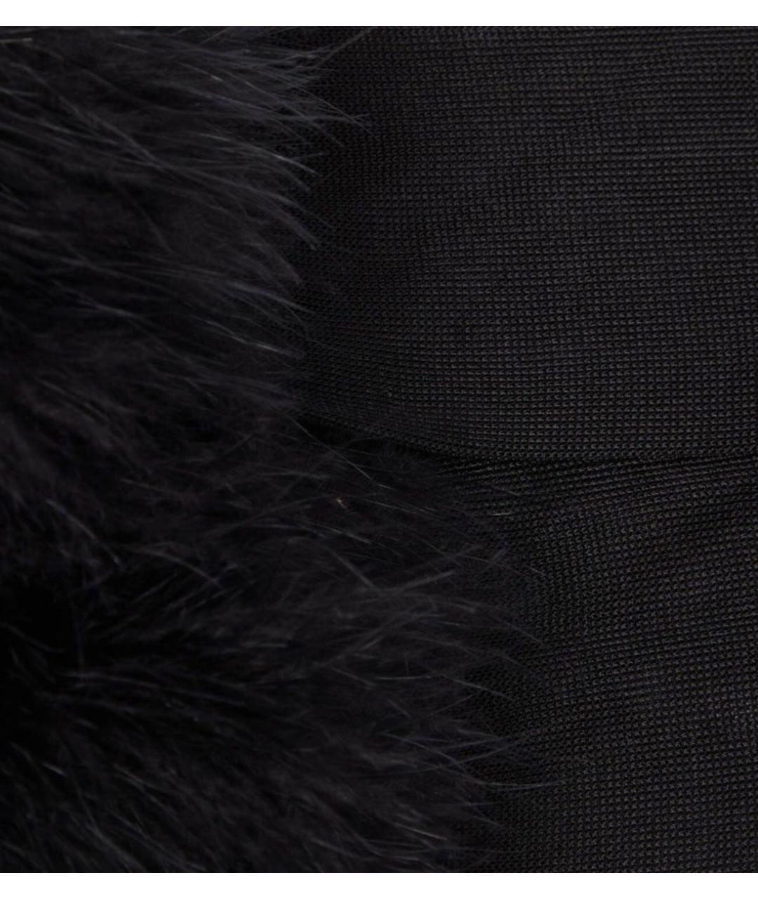 SAINT LAURENT Черные шерстяные перчатки, фото 3