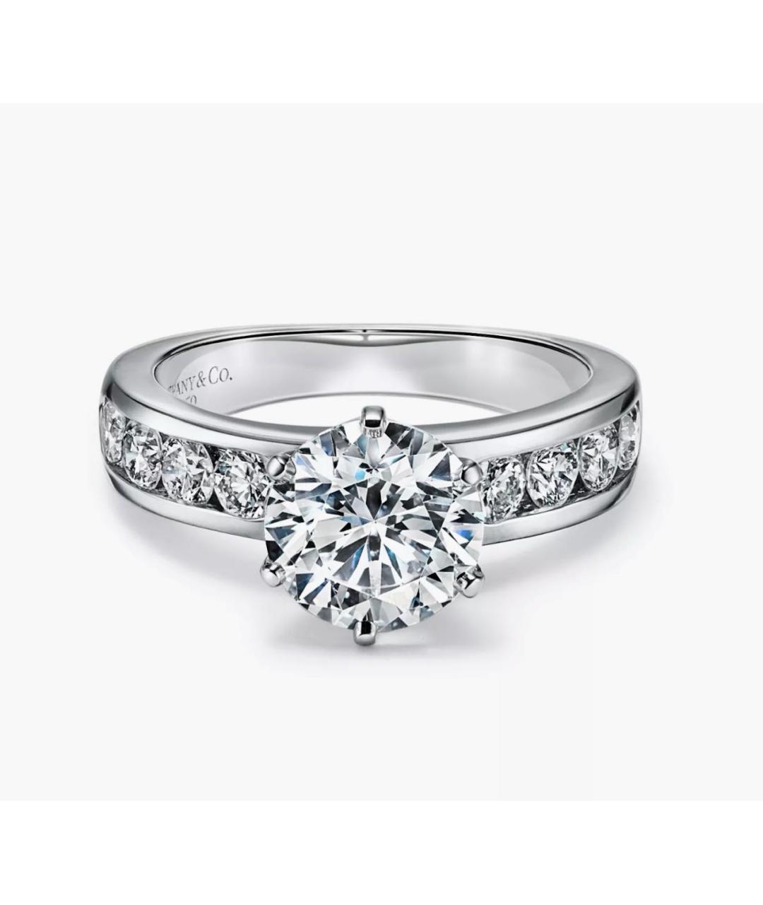 TIFFANY&CO Белое платиновое кольцо, фото 9