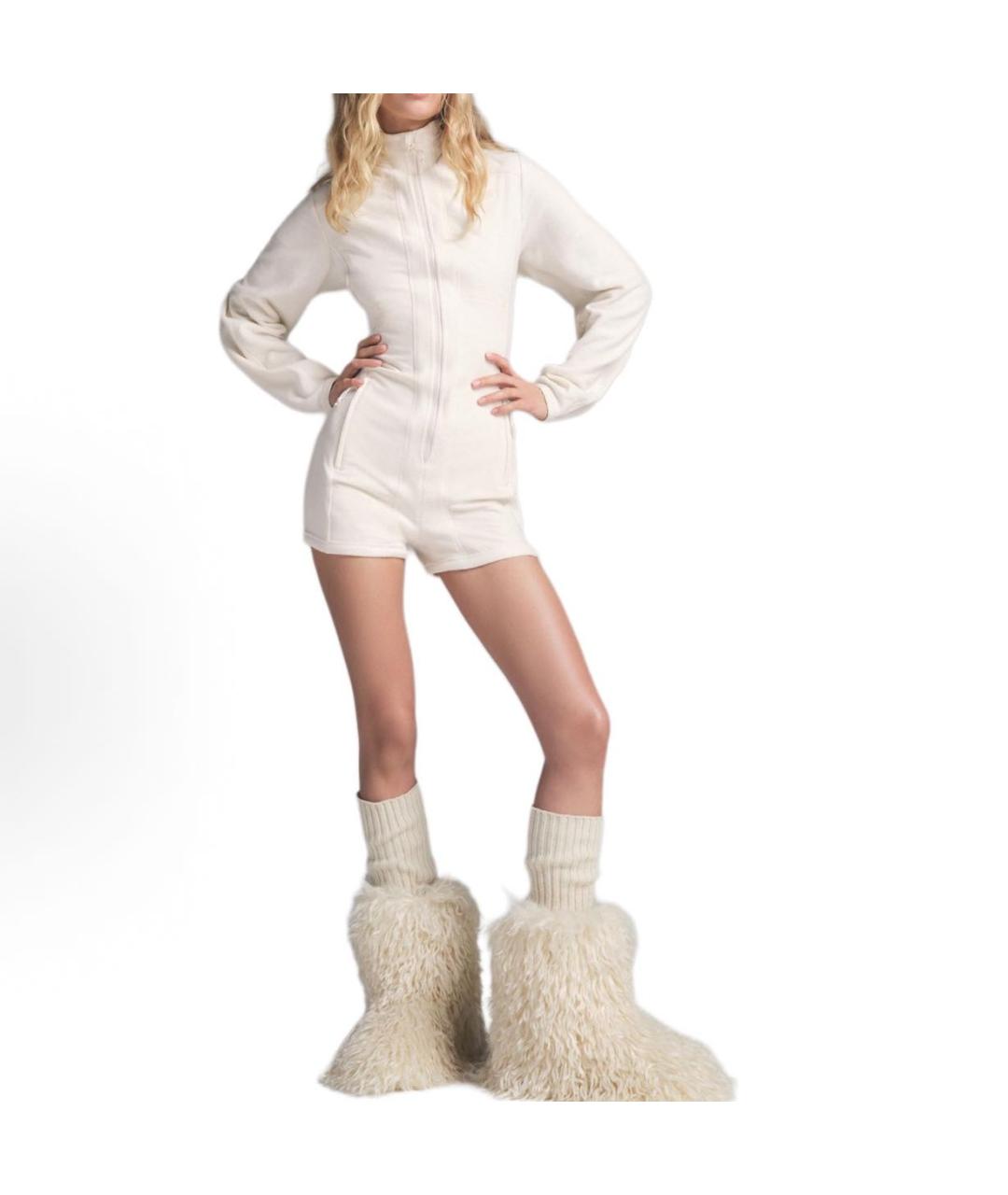 SKIMS Белый хлопковый комбинезон, фото 2