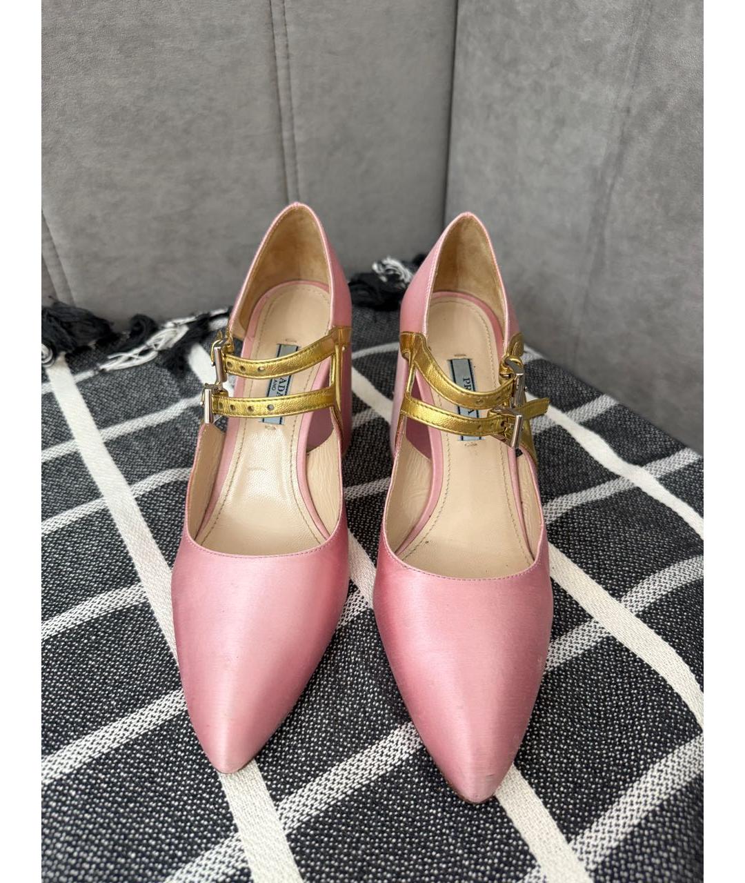 PRADA Розовые текстильные туфли, фото 2