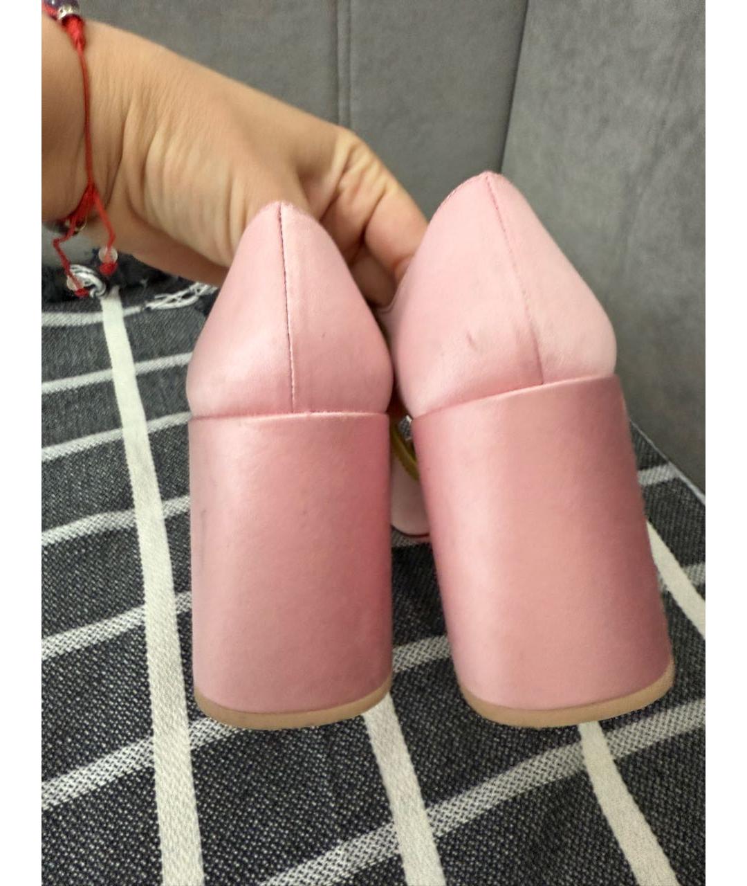 PRADA Розовые текстильные туфли, фото 3