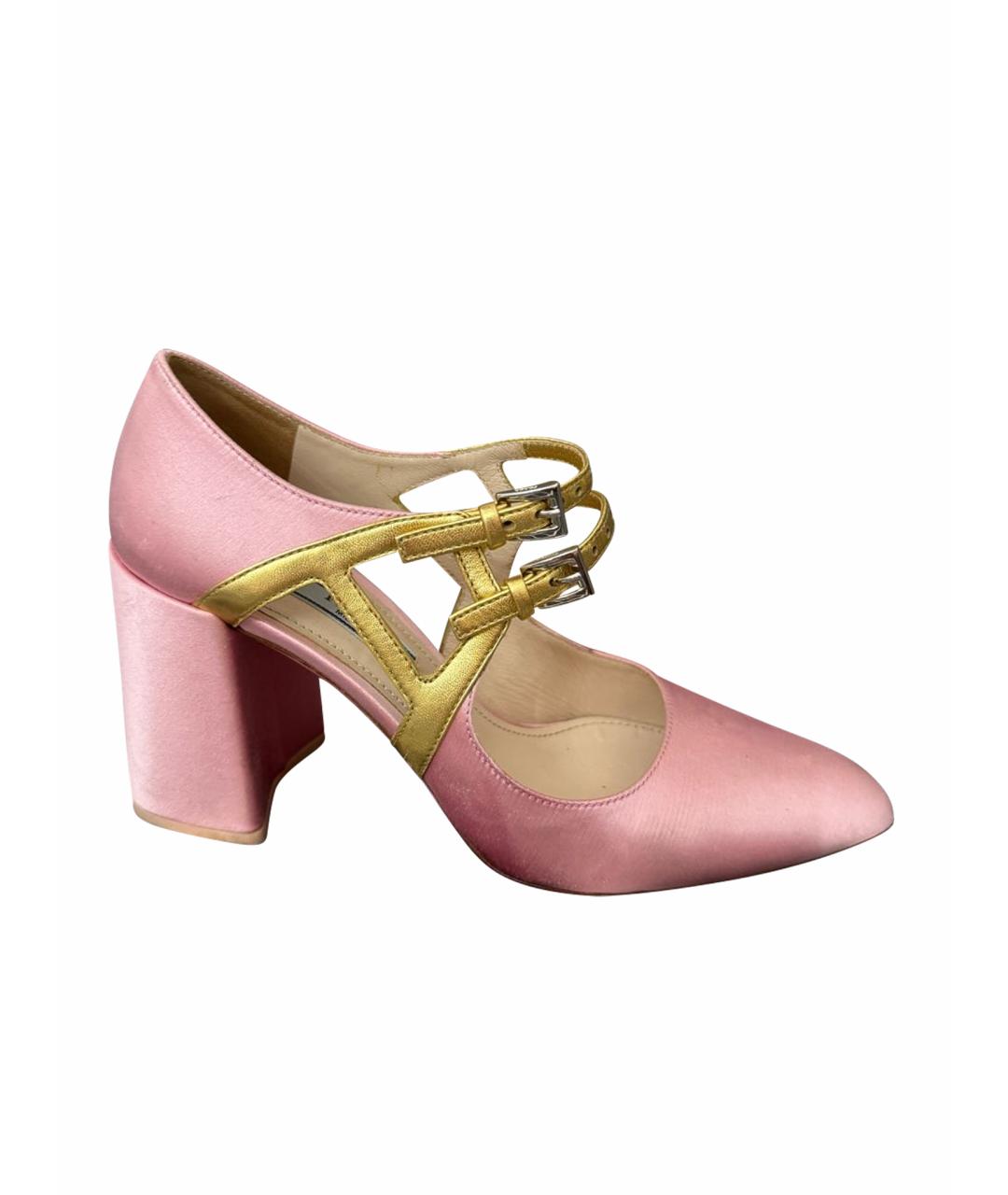 PRADA Розовые текстильные туфли, фото 1