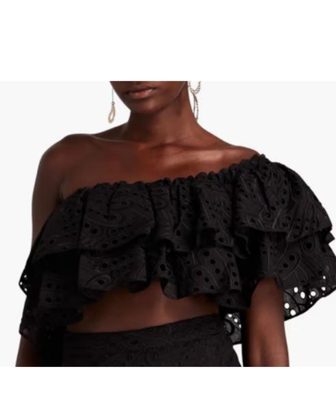 CHARO RUIZ Черный хлопковый костюм с юбками, фото 3