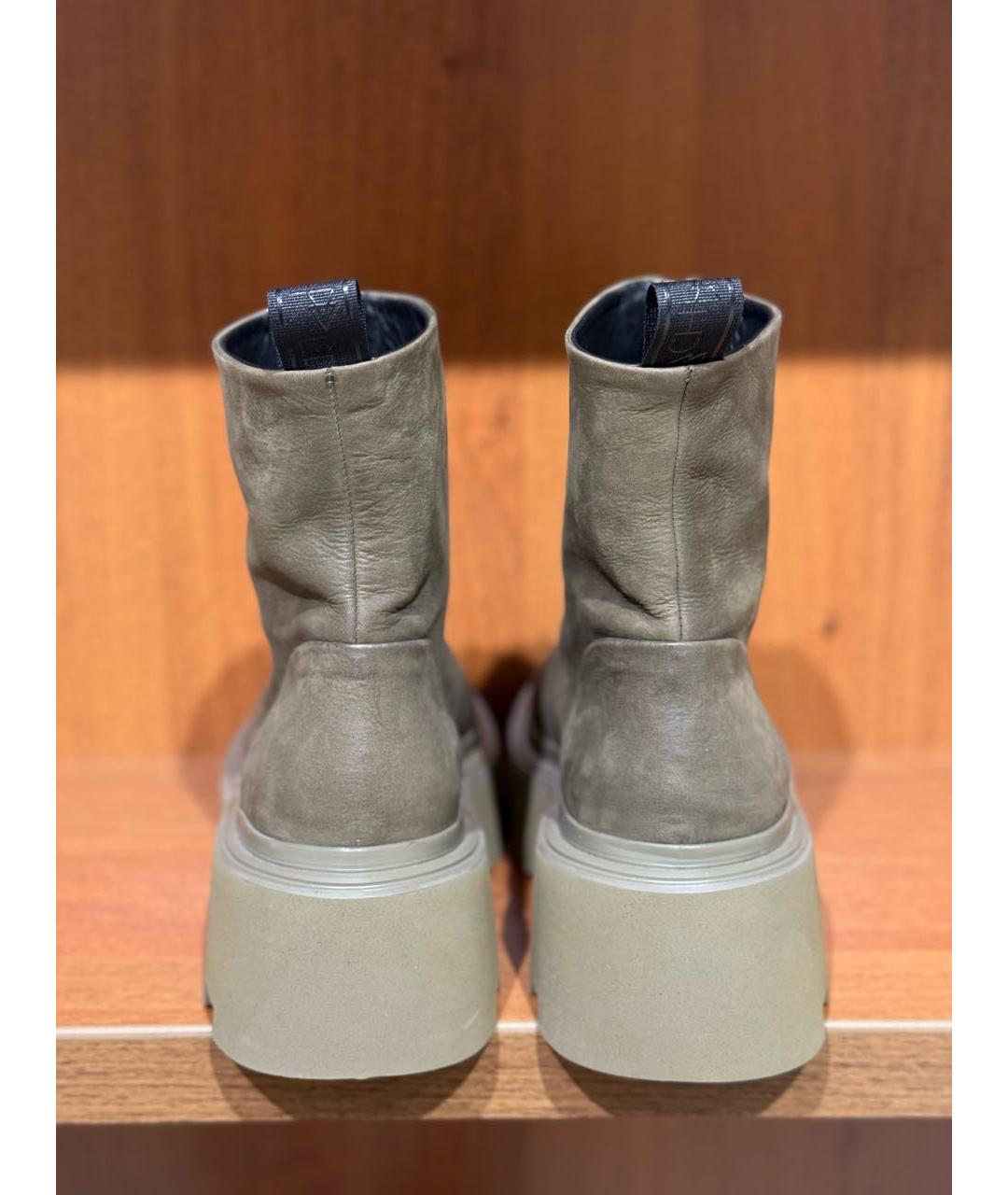 ELENA IACHI Хаки кожаные полусапоги, фото 3