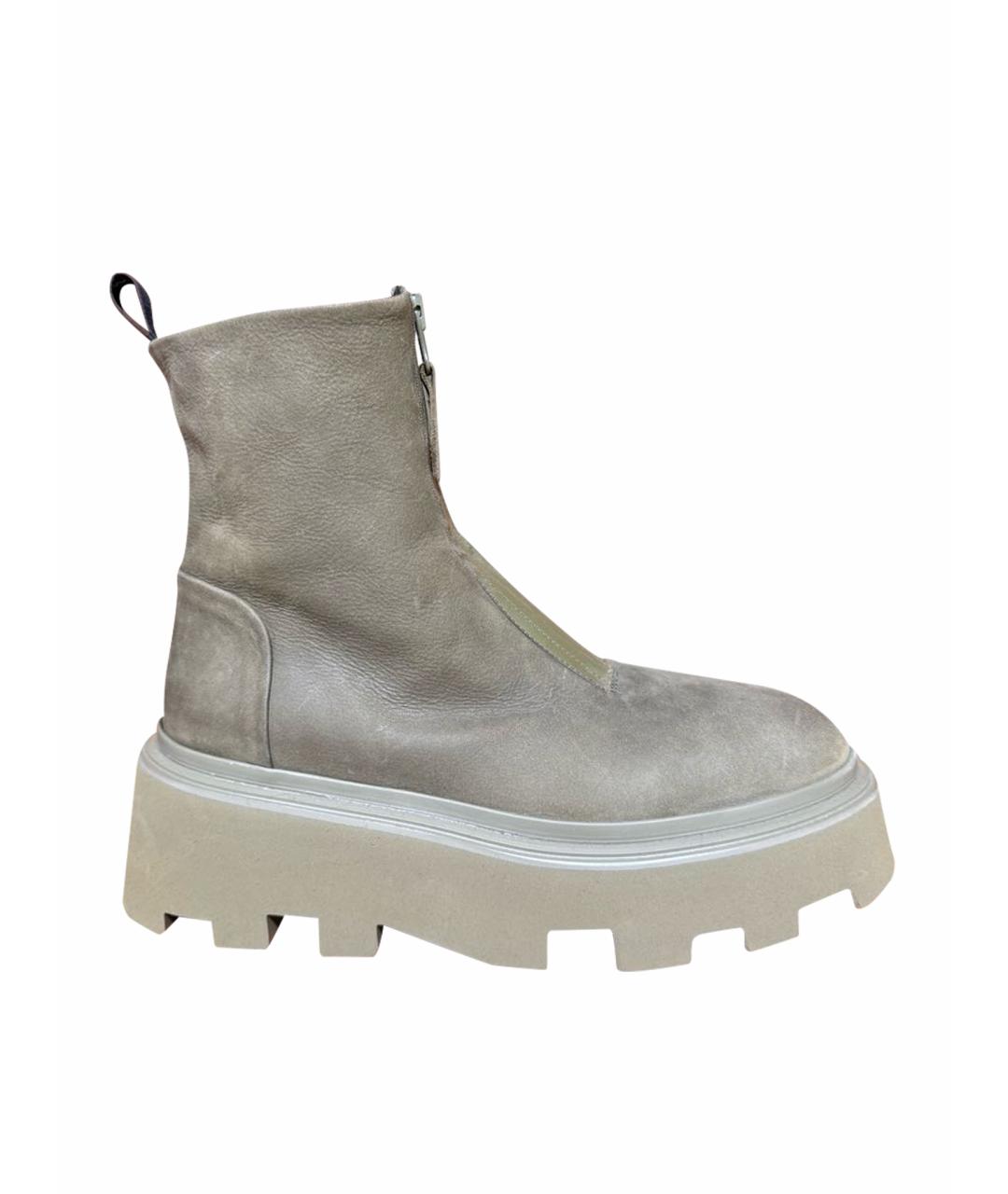 ELENA IACHI Хаки кожаные полусапоги, фото 1