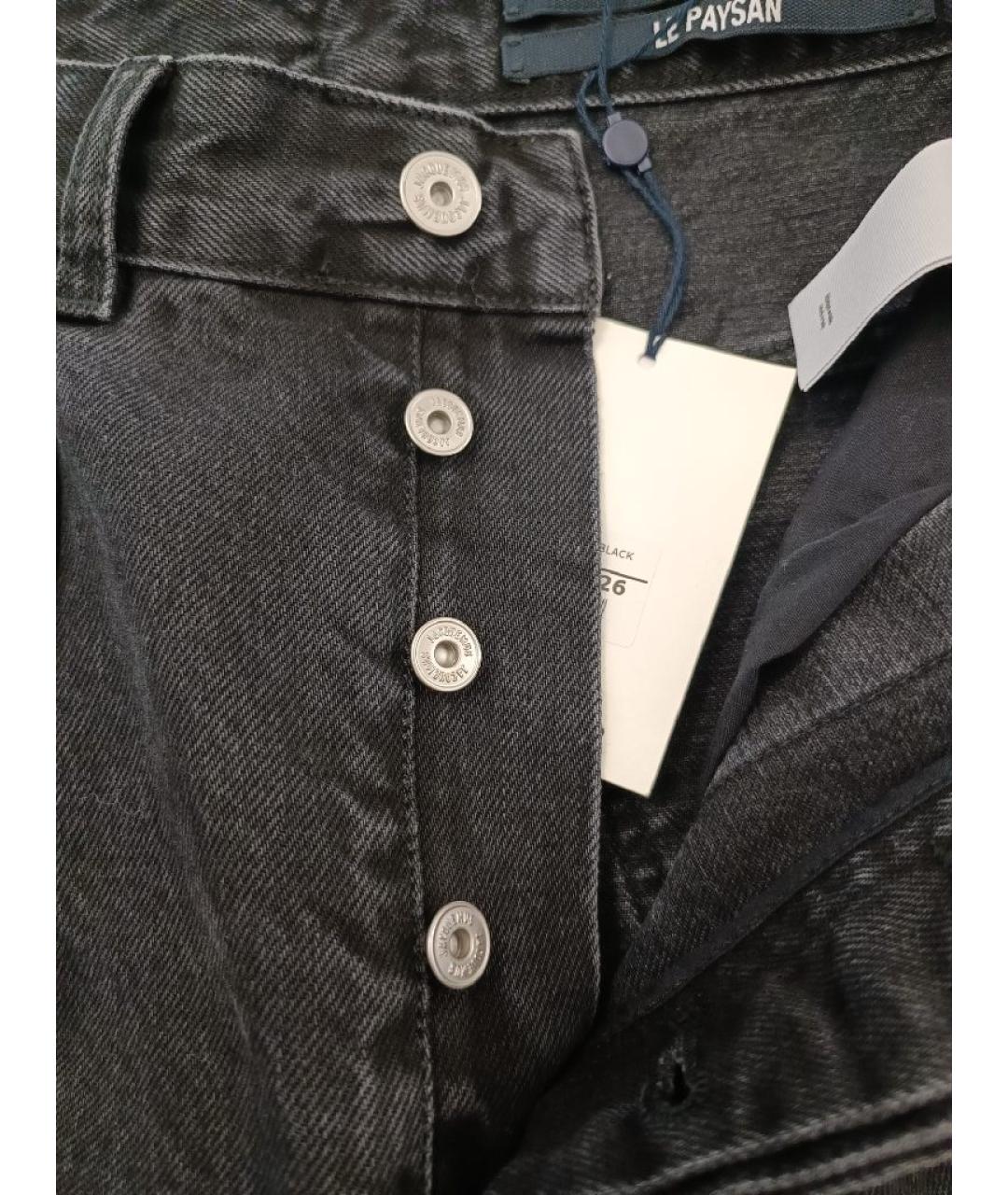 JACQUEMUS Черные хлопковые прямые джинсы, фото 5