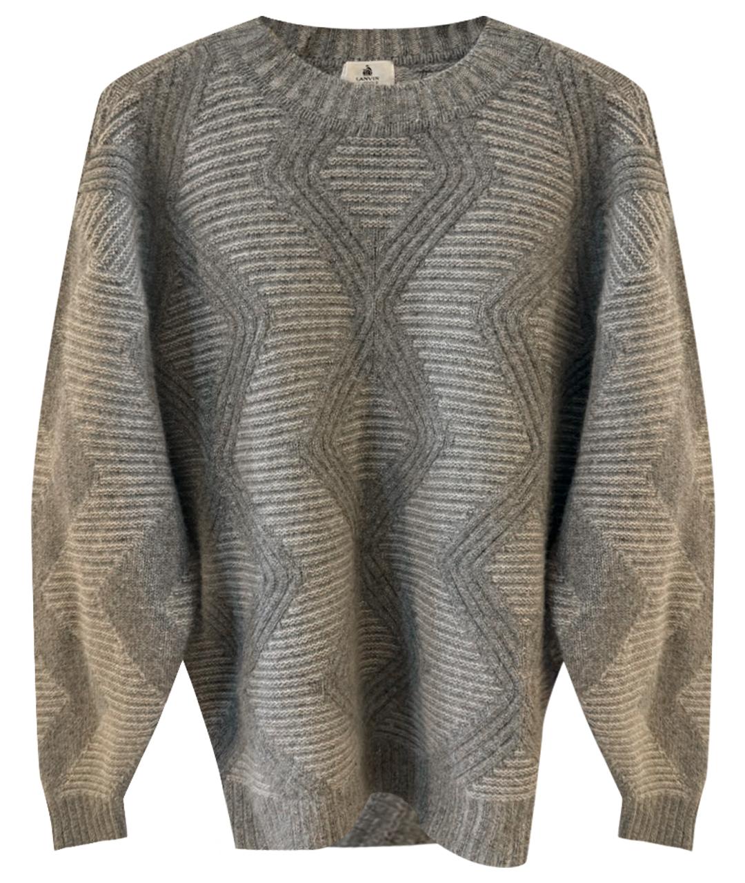 LANVIN Серый шерстяной джемпер / свитер, фото 1