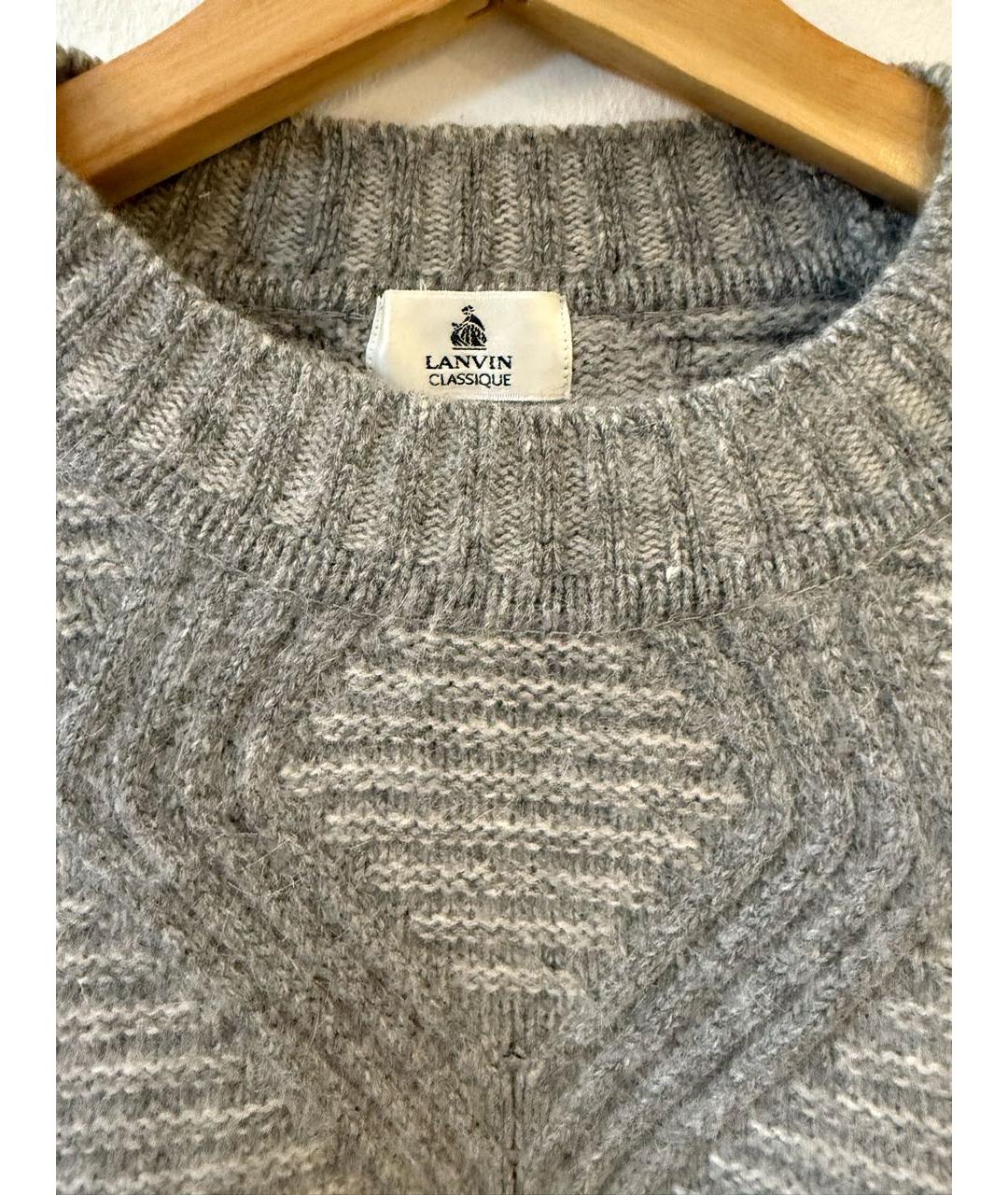 LANVIN Серый шерстяной джемпер / свитер, фото 2
