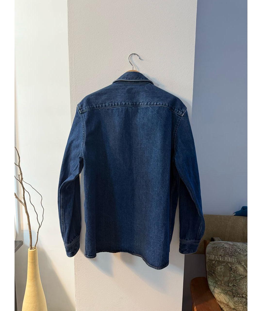 A.P.C. Синяя хлопковая кэжуал рубашка, фото 5