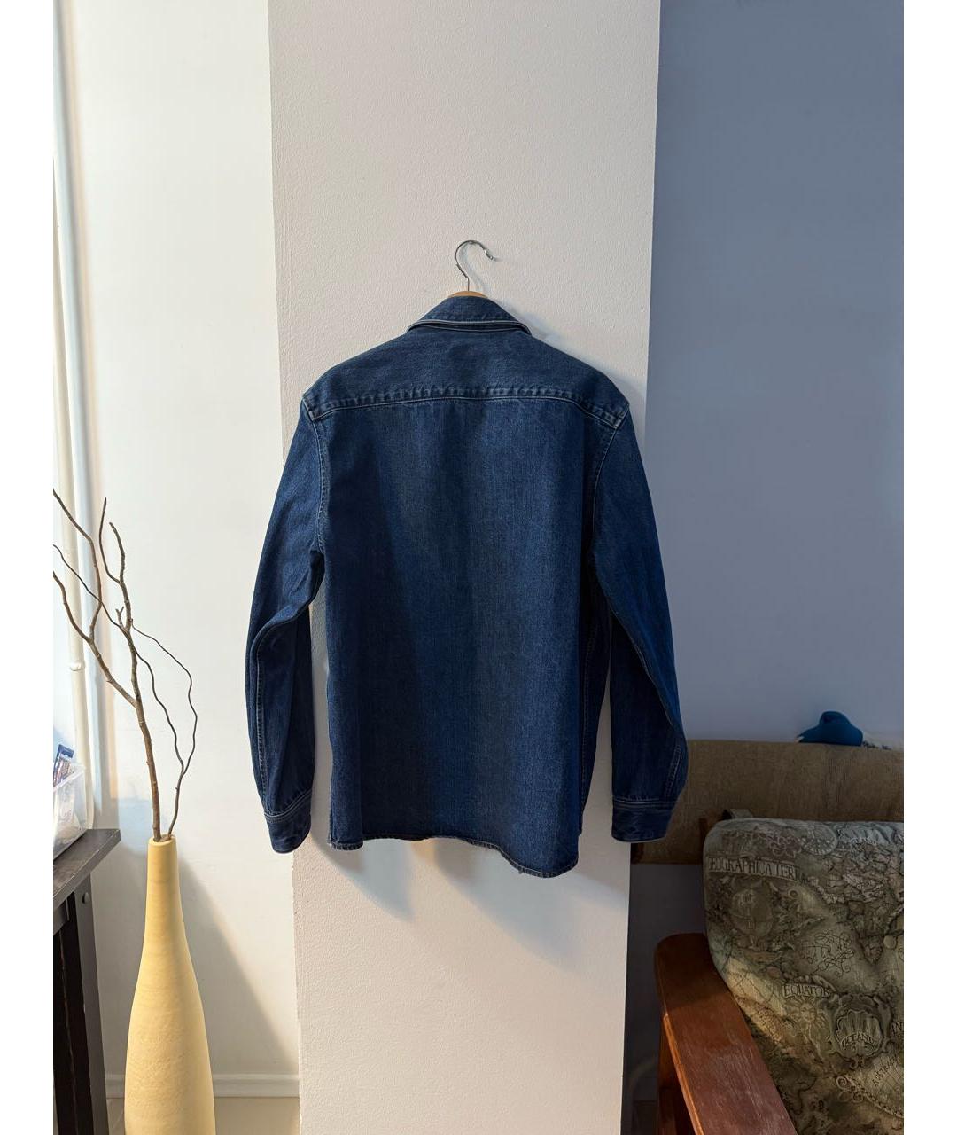 A.P.C. Синяя хлопковая кэжуал рубашка, фото 6