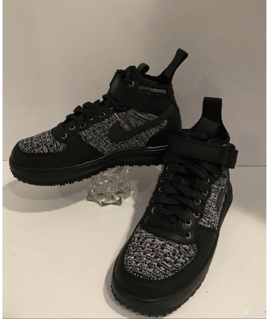 NIKE Черные кожаные кроссовки, фото 3