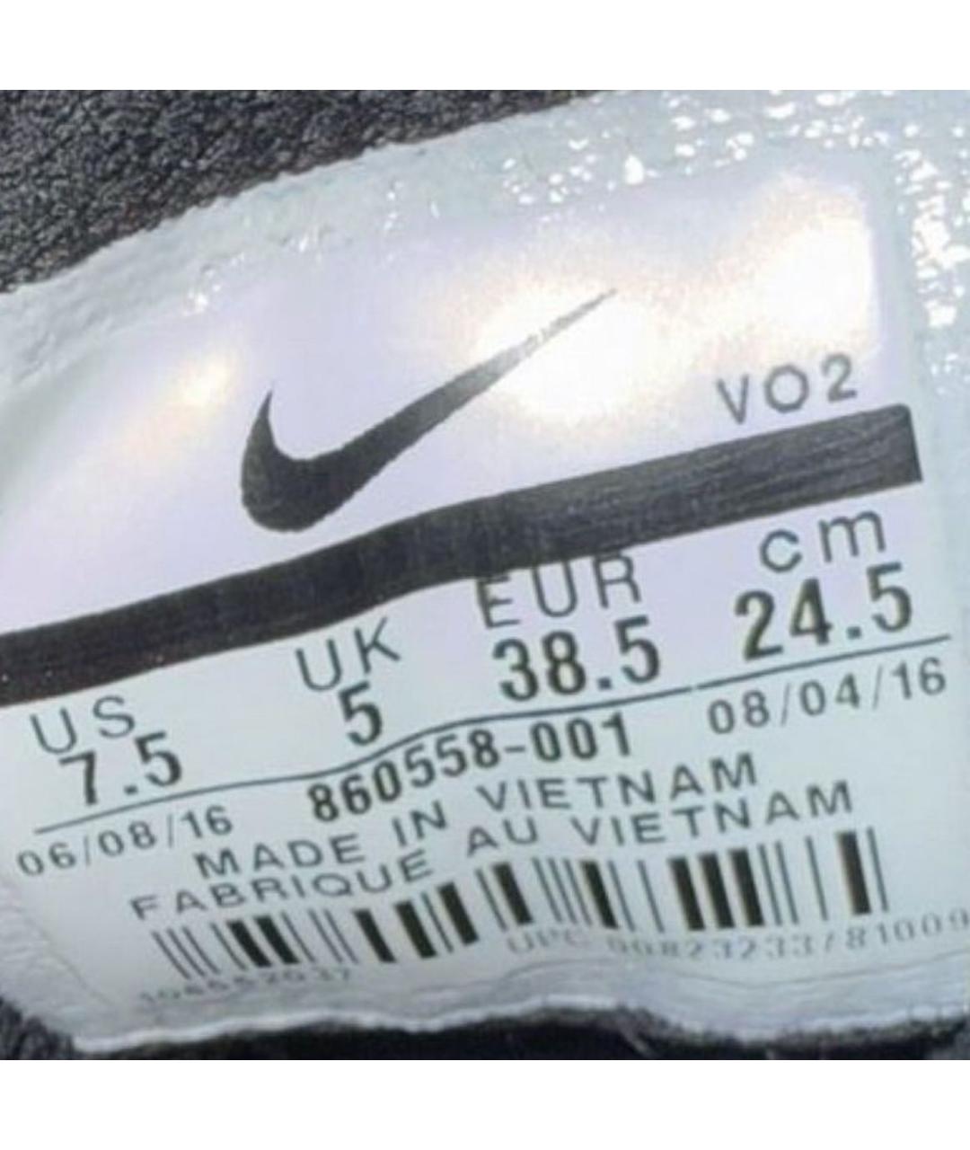 NIKE Черные кожаные кроссовки, фото 5