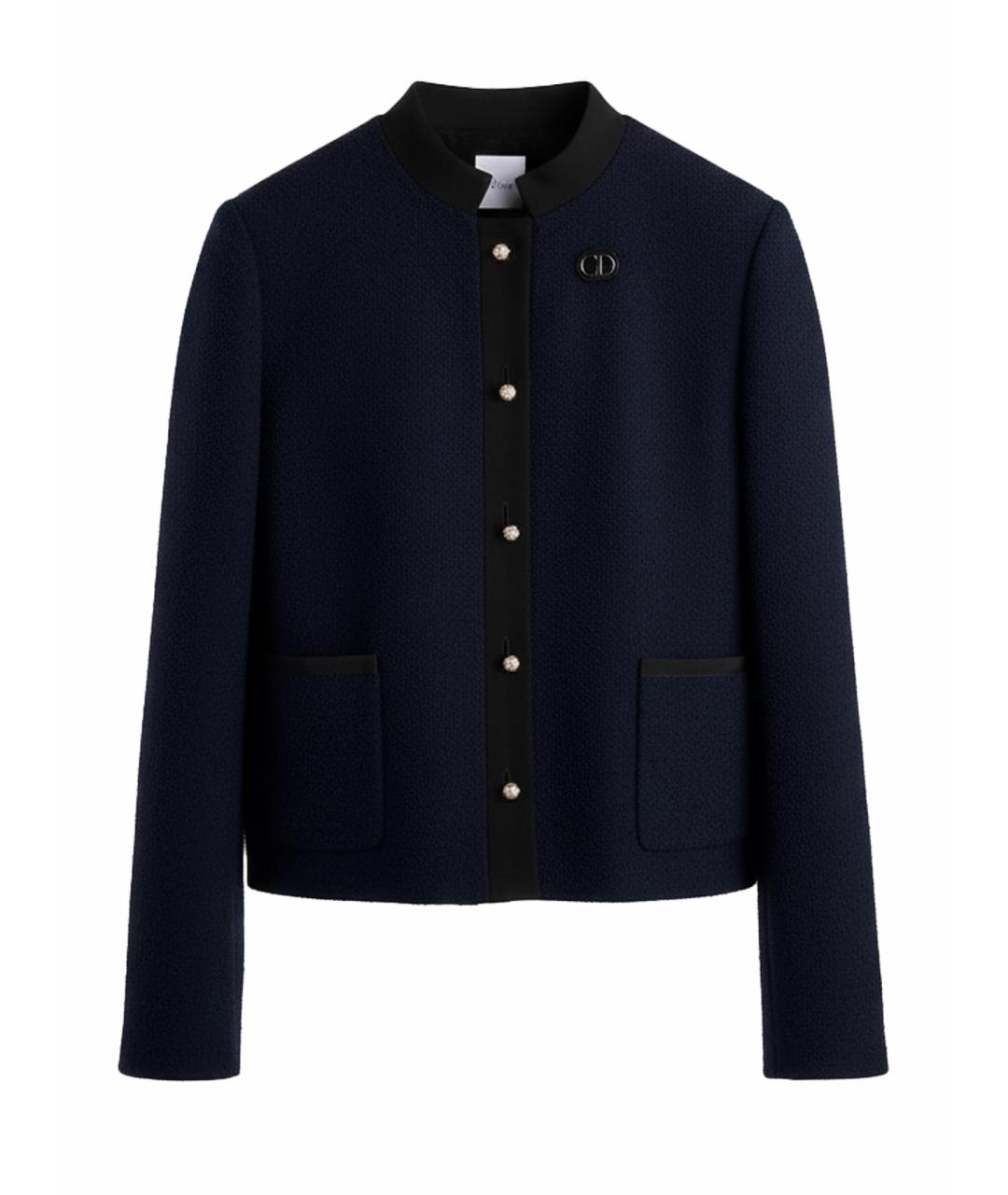 CHRISTIAN DIOR Темно-синий жакет/пиджак, фото 1