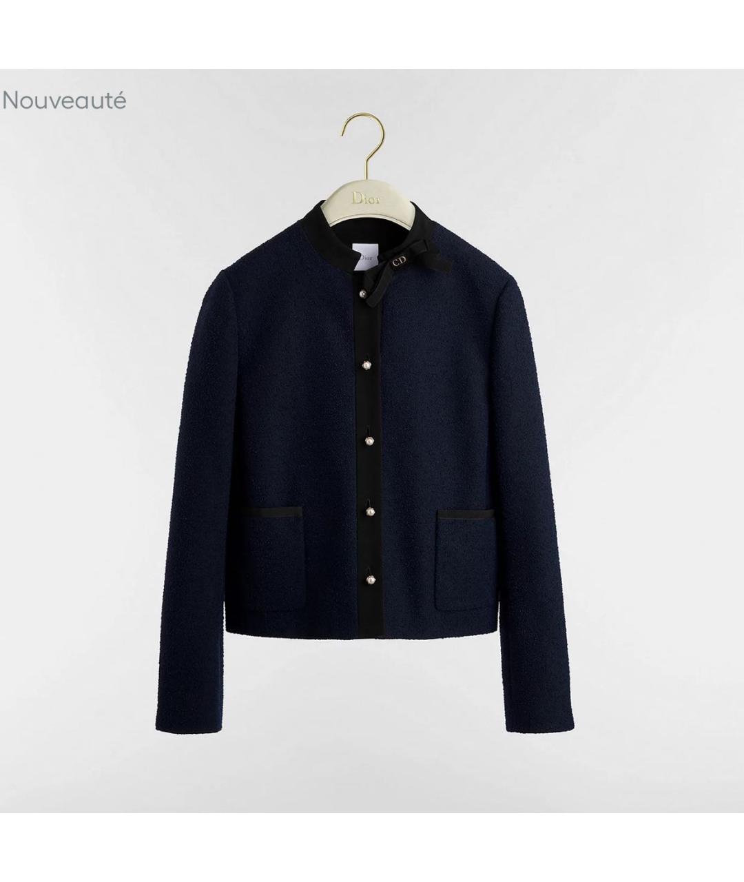 CHRISTIAN DIOR Темно-синий жакет/пиджак, фото 5
