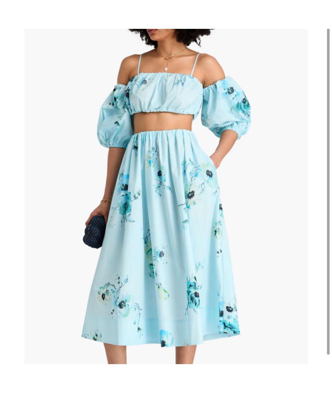 ZIMMERMANN Голубой хлопковый костюм с юбками, фото 5