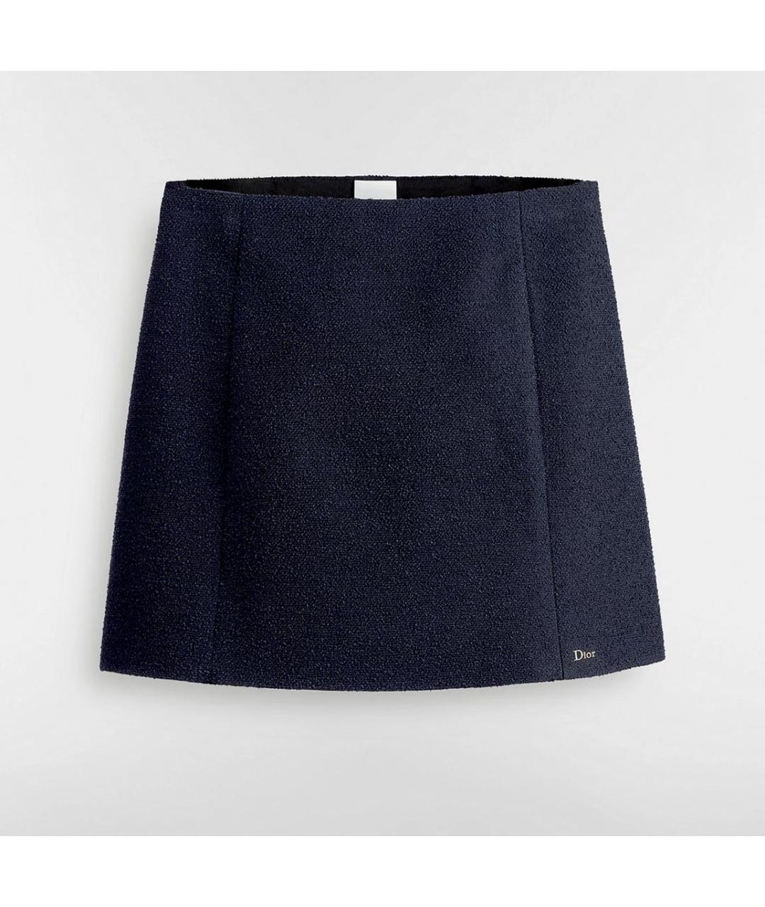 CHRISTIAN DIOR Темно-синяя юбка мини, фото 3