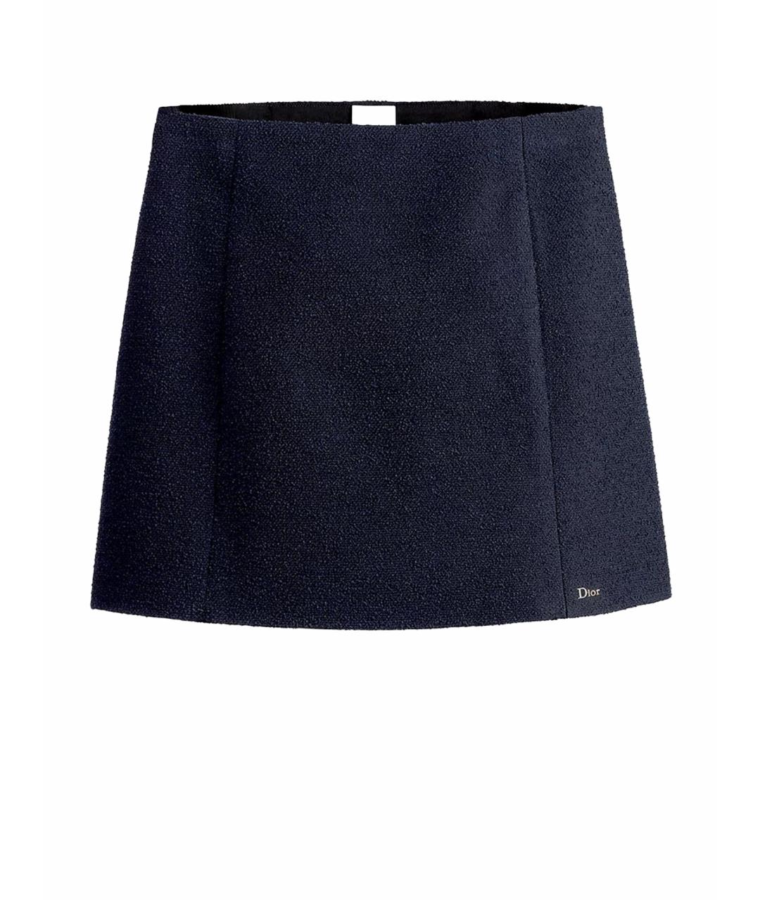 CHRISTIAN DIOR Темно-синяя юбка мини, фото 1