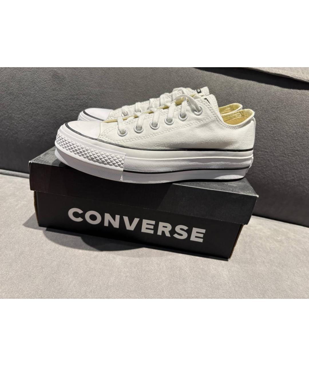CONVERSE Белые текстильные кеды, фото 3