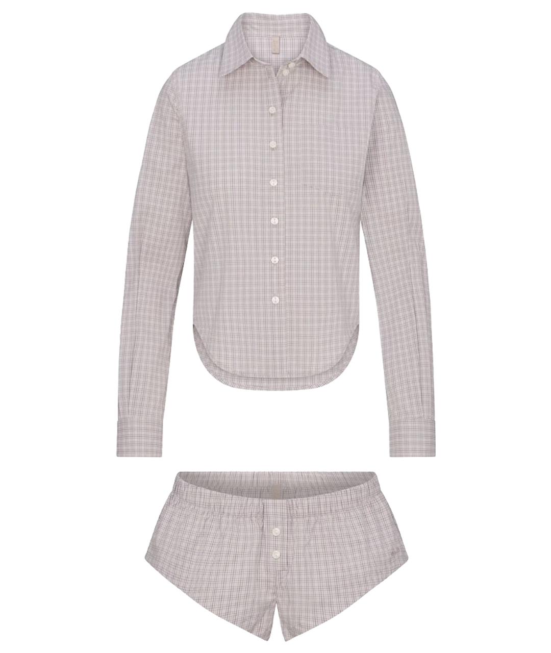 SKIMS Серая хлопковая пижама, фото 1