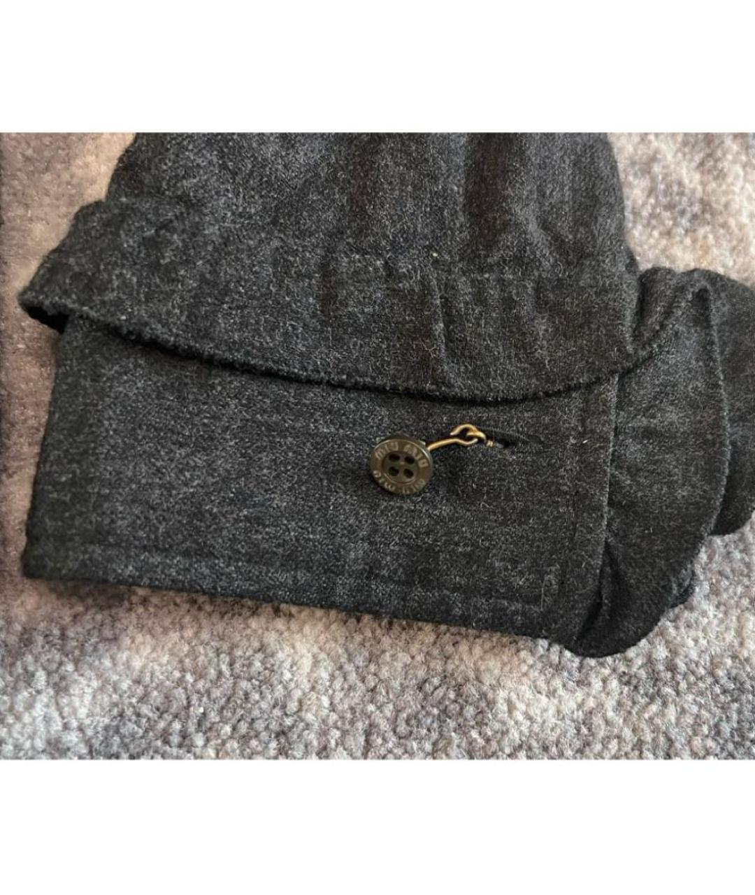 MIU MIU Антрацитовая шерстяная рубашка, фото 5