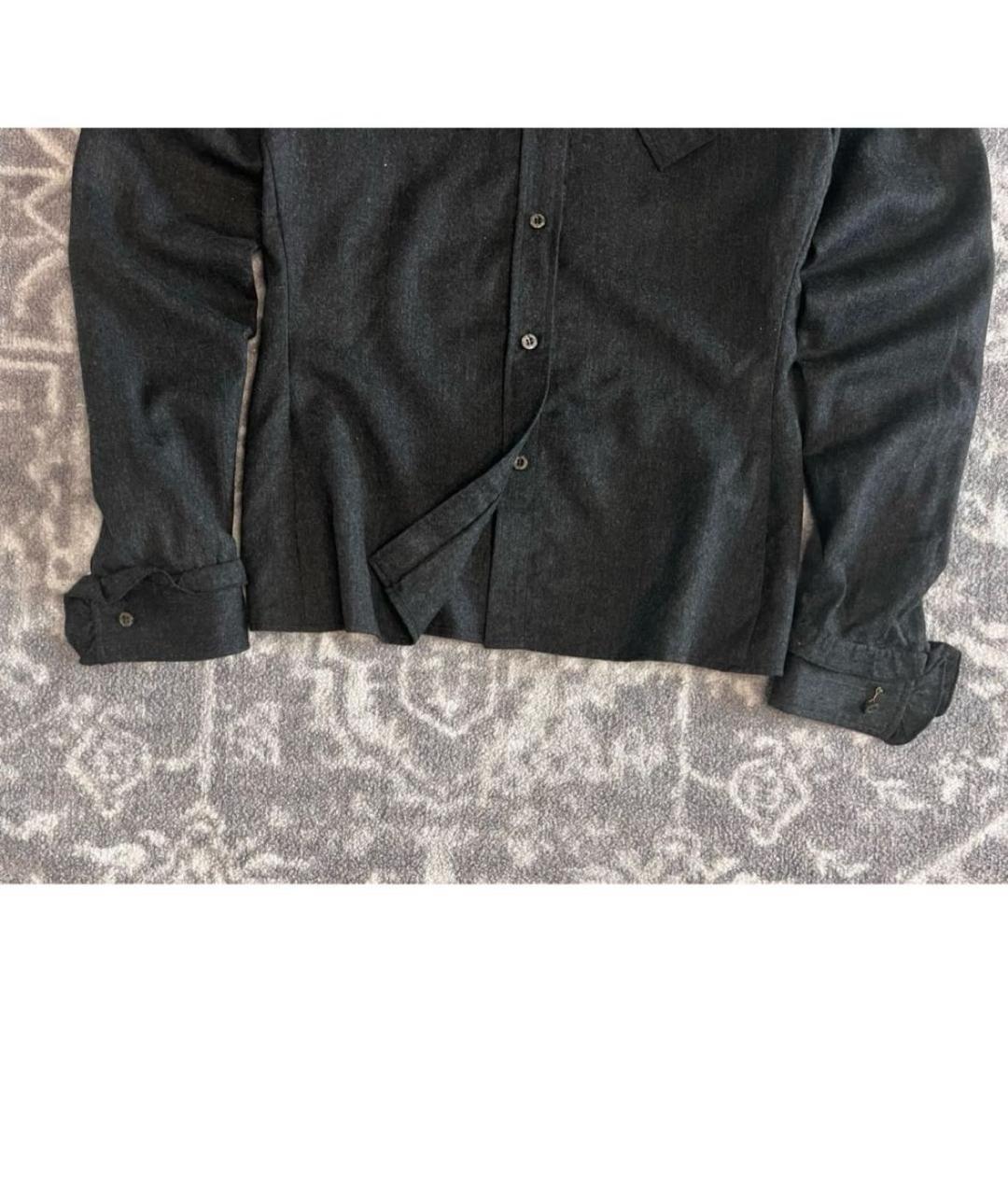 MIU MIU Антрацитовая шерстяная рубашка, фото 3