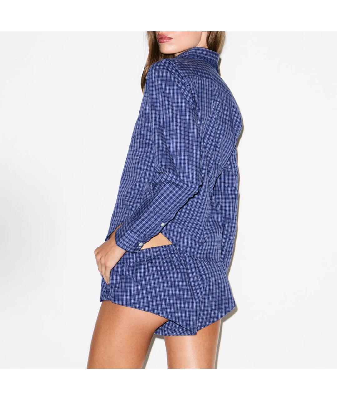 SKIMS Синяя хлопковая пижама, фото 7