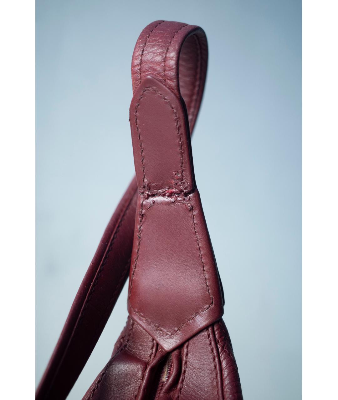 CARTIER Бордовая кожаная сумка через плечо, фото 8