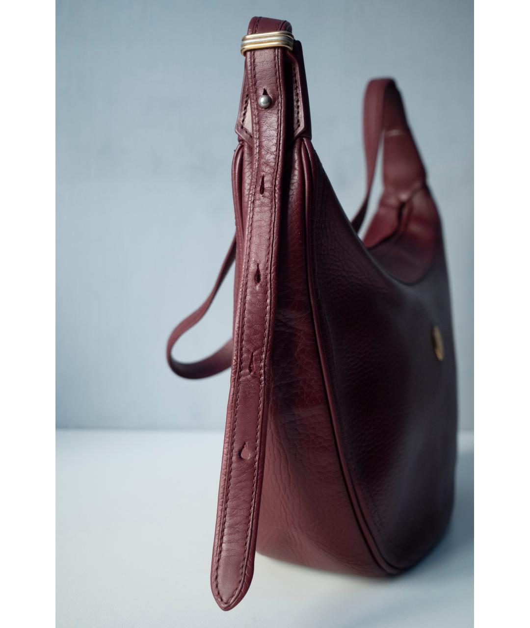 CARTIER Бордовая кожаная сумка через плечо, фото 3