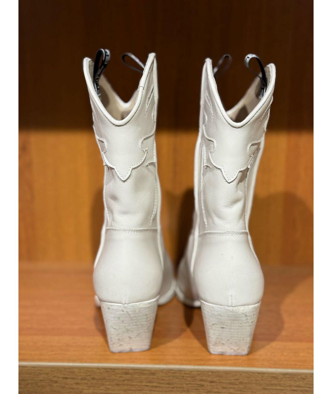 ELENA IACHI Белые кожаные полусапоги, фото 6