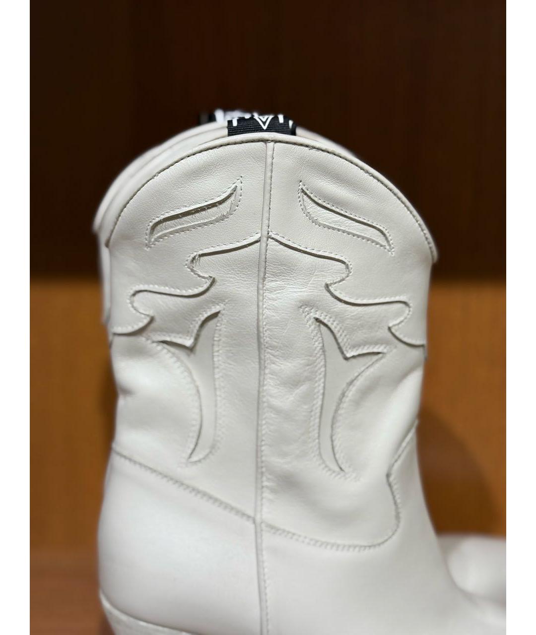 ELENA IACHI Белые кожаные полусапоги, фото 2