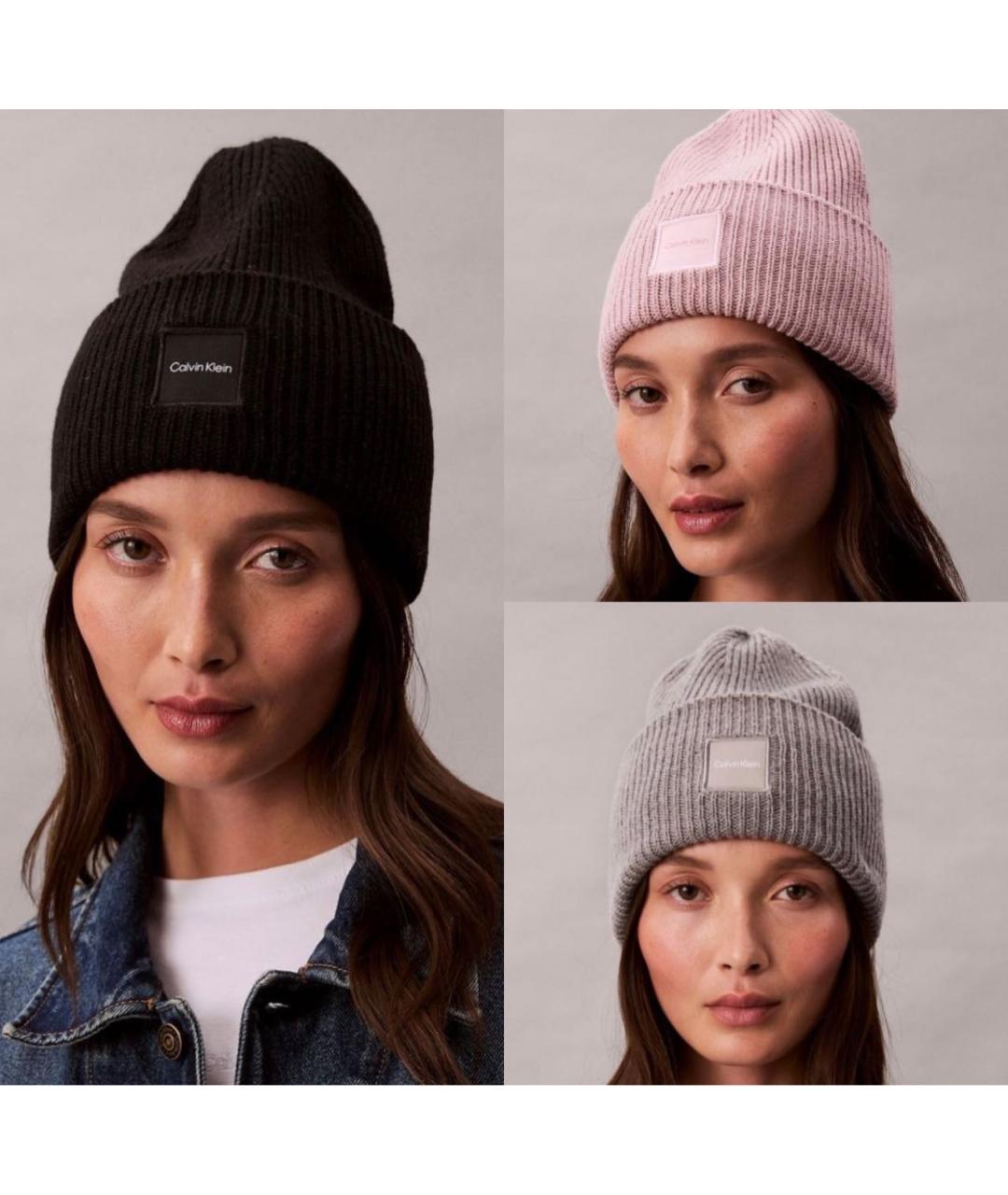 CALVIN KLEIN Серая синтетическая шапка, фото 4