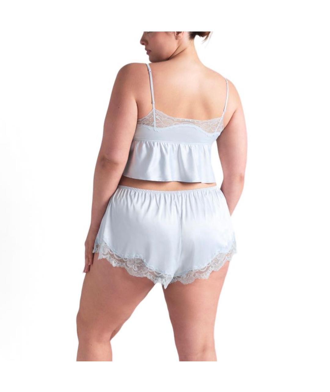 SKIMS Белая атласная пижама, фото 5