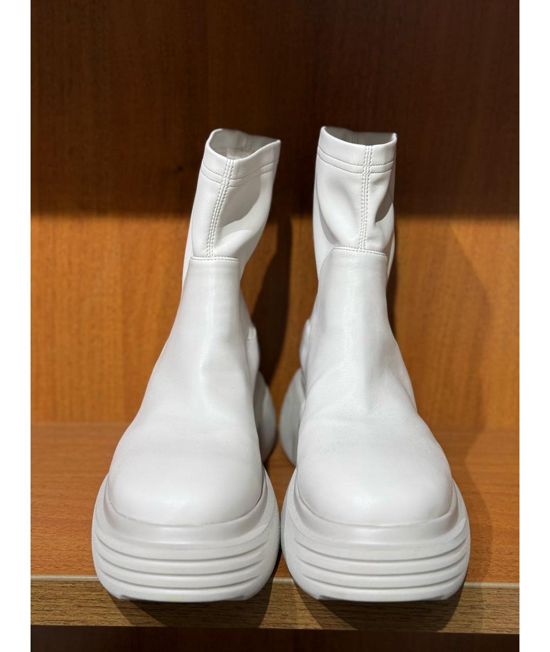 ELENA IACHI Белые кожаные полусапоги, фото 3