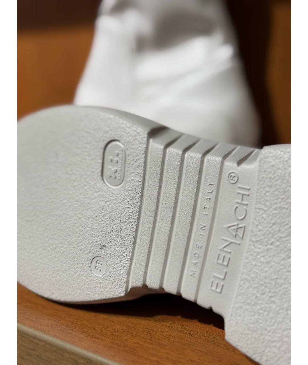 ELENA IACHI Белые кожаные полусапоги, фото 4