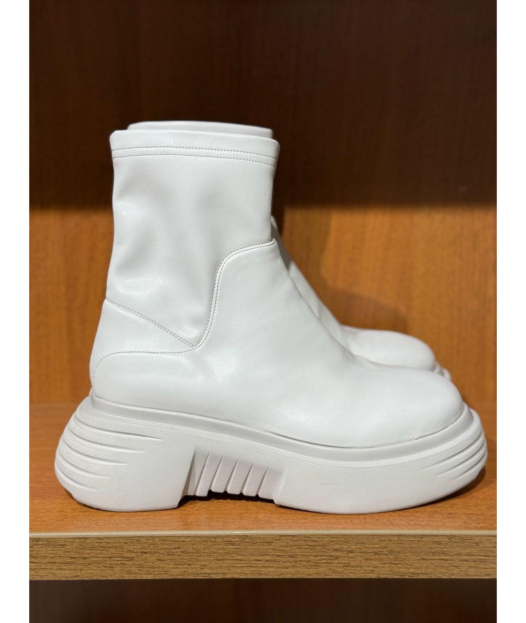 ELENA IACHI Белые кожаные полусапоги, фото 6