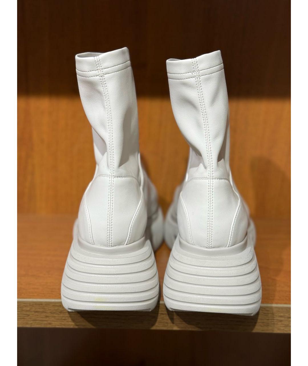 ELENA IACHI Белые кожаные полусапоги, фото 5