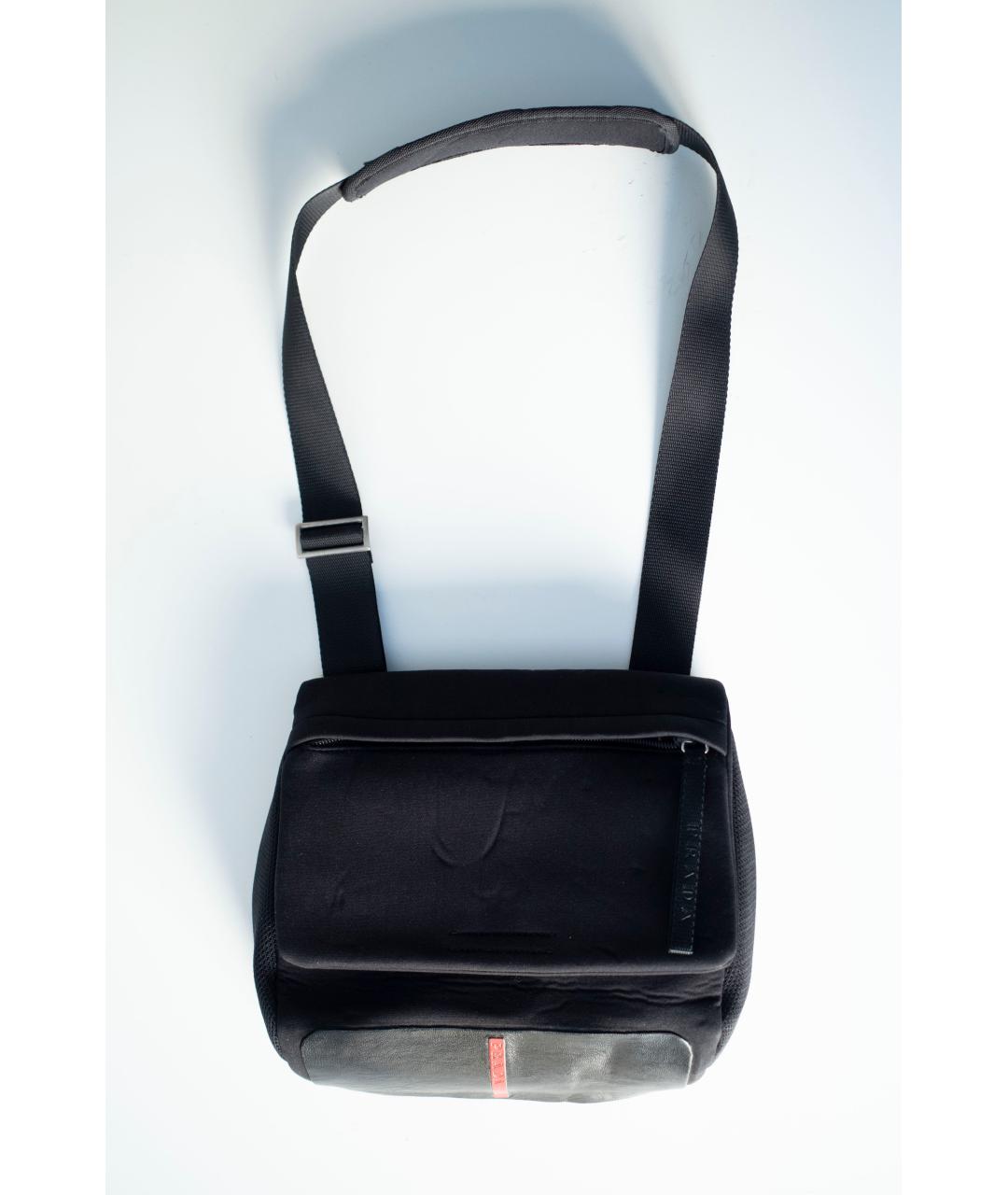 PRADA Черная синтетическая сумка через плечо, фото 10