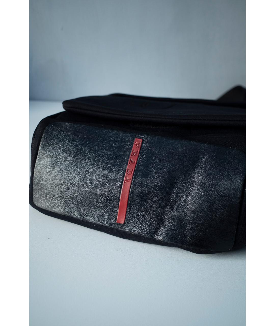 PRADA Черная синтетическая сумка через плечо, фото 6