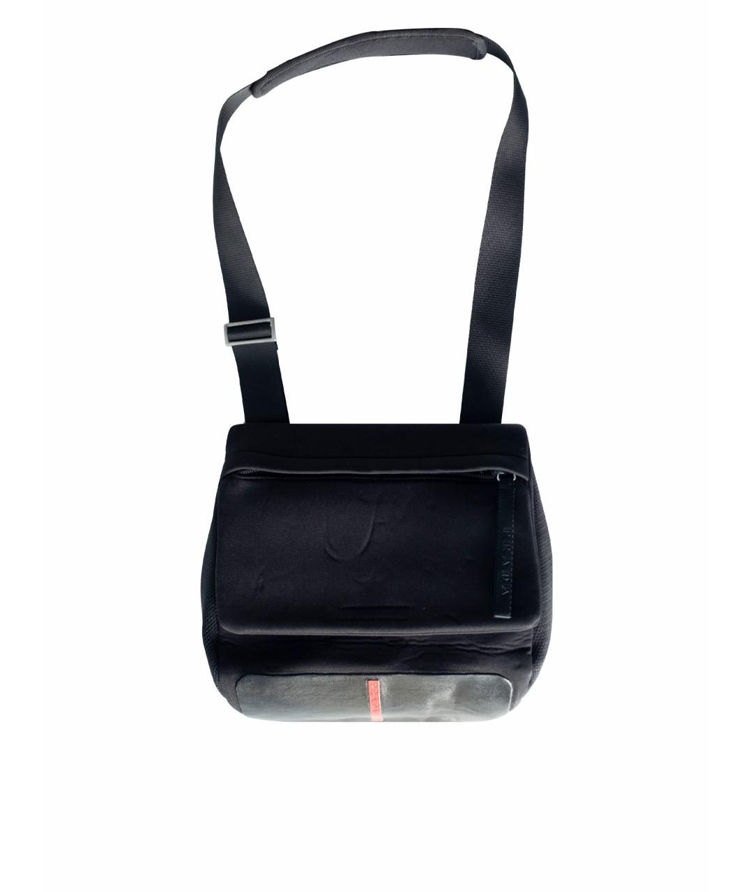 PRADA Черная синтетическая сумка через плечо, фото 1