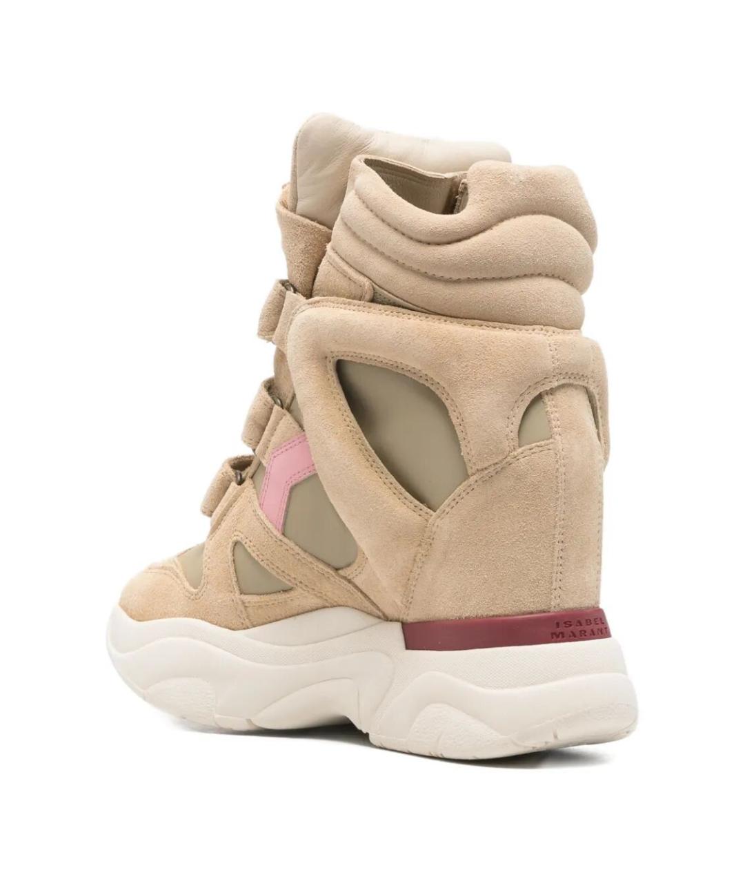 ISABEL MARANT Бежевые замшевые кроссовки, фото 3
